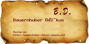 Bauernhuber Dókus névjegykártya